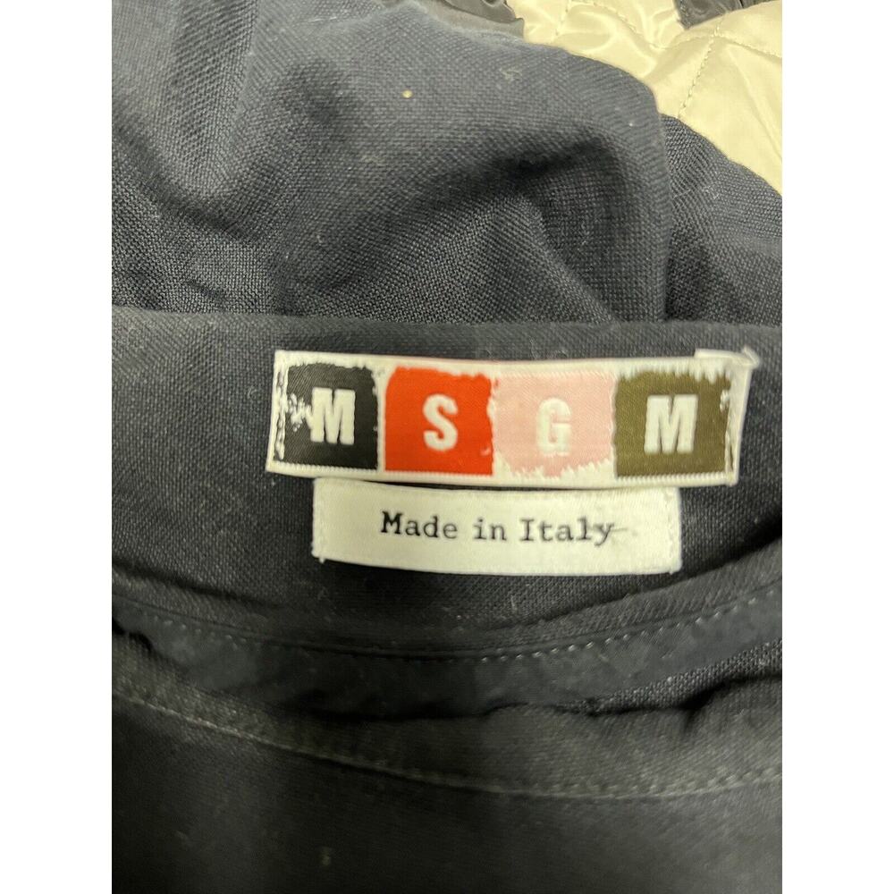 MSGM Black Cotton Patch Embroidered Pullover Sweatshirt Top Size 42 US 6 - Picture 4 of 5